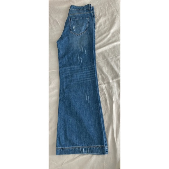 Wide leg, western distressed trouser jeans - Picture 3 of 7